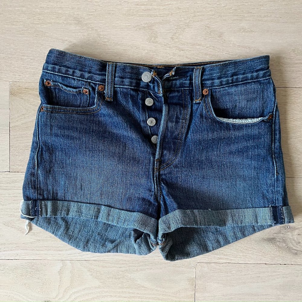 Levis White Oak Cone Denim Jean Shorts